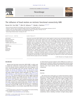 The influence of head motion on intrinsic functional connectivity MRI