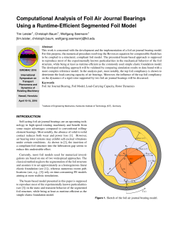 Computational Analysis of Foil Air Journal Bearings Using a