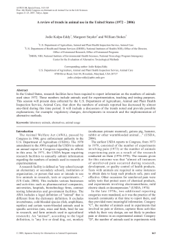 A review of trends in animal use in the United States (1972