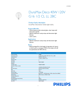 DuraMax Deco 40W 120V G16 1/2 CL LL 2BC