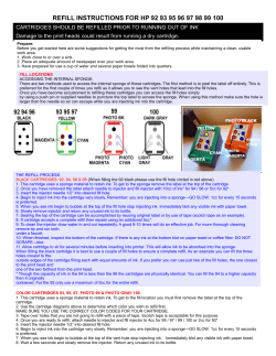 REFILL INSTRUCTIONS FOR HP 92 93 95 96 97 98 99 100