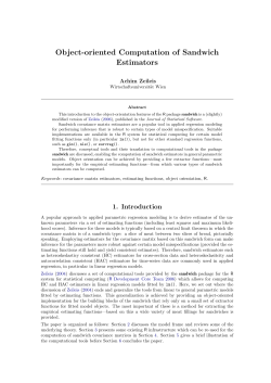 Object-oriented Computation of Sandwich Estimators