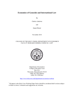 Economics of Genocide and International Law