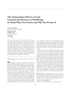 The Independent Effects of Goal Contents and Motives