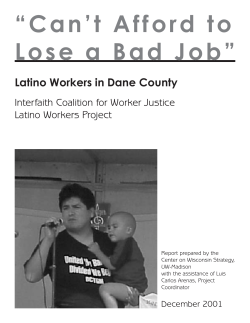 Can`t Afford to Lose a Bad Job