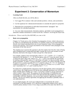 Experiment 2: Conservation of Momentum