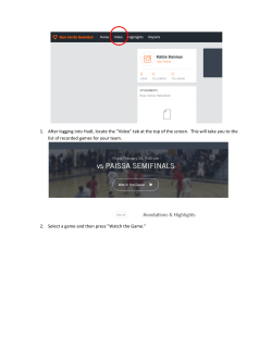 1. After logging into Hudl, locate the "Video" tab at the top of the