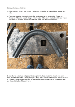 Concave front shoe making