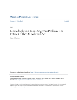 The Future Of The Oil Pollution Act