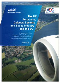 The UK Aerospace, Defence, Security and Space Industry and the EU