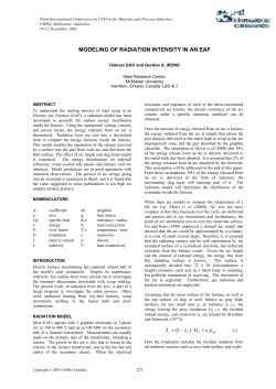 Modeling of radiation intensity in an EAF