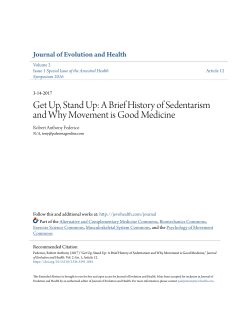 A Brief History of Sedentarism and Why Movement is Good Medicine