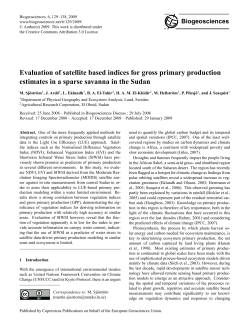 Evaluation of satellite based indices for gross