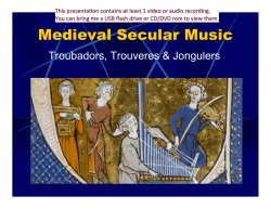 Medieval Secular Music
