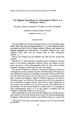 The Diagonal Equivalence of a Nonnegative Matrix to a Stochastic