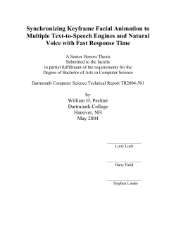 Synchronizing Keyframe Facial Animation to Multiple
