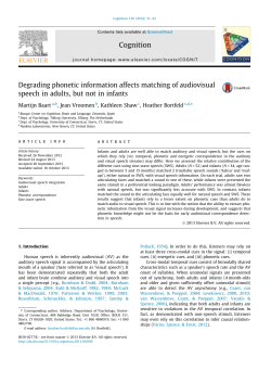 Degrading phonetic information affects matching
