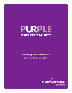 Prematurity Awareness Month
