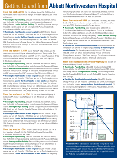 Getting to and from Abbott Northwestern Hospital