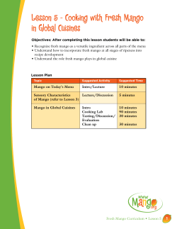 Cooking with Fresh Mango in Global Cuisines