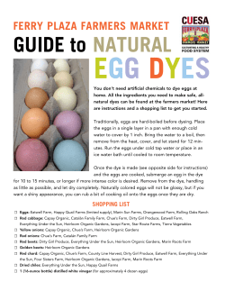 Ferry Plaza Farmers market GUIDe to NatUral eGG Dyes