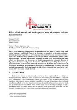 Effect of infrasound and low-frequency noise with