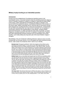 Military trophy-hunting as an interstitial practice