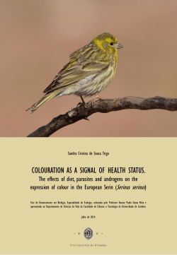 colouration as a signal of health status.