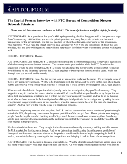 Interview with FTC Bureau of Competition Director Deborah