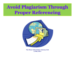 Avoid Plagiarism