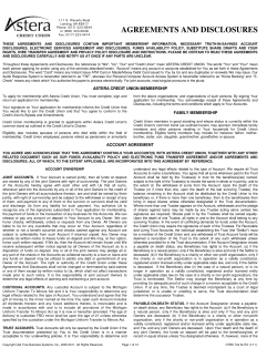 agreements and disclosures