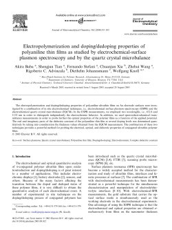 Electropolymerization and doping/dedoping properties of