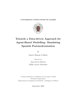 Towards a Data-driven Approach for Agent-Based - Grasia