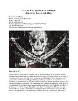 ARCH 0676 - Pirates of the Caribbean: Scalawags, Sailors, and