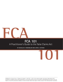 FCA 101 - American Bar Association