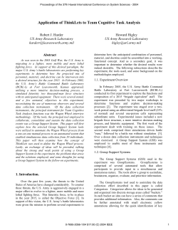 Application of ThinkLets to Team Cognitive Task Analysis