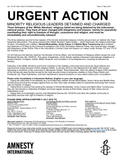 urgent action - Amnesty International