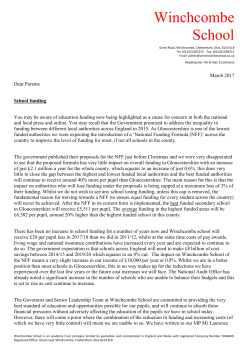 GCC Letter plain - Winchcombe School