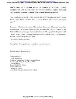 early defects in human t-cell development severely