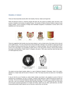 Heraldry in Ireland Heraldry in Ireland_July2016