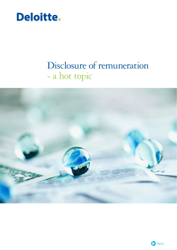 Disclosure of remuneration - a hot topic