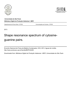 Shape resonance spectrum of cytosine- guanine pairs.