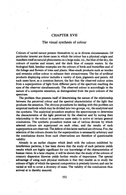 CHAPTER XVII The visual synthesis of colour