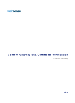 Content Gateway SSL Certificate Verification