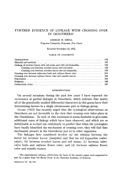 further evidence of linkage with crossing over in