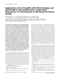 Application of Ion Trap-MS with H/D Exchange and QqTOF