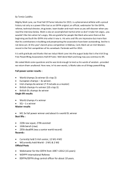 Mark Lane - Irish Drug-Free Powerlifting Association