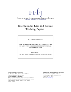 International Law and Justice Working Papers
