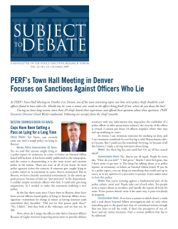 October - Police Executive Research Forum