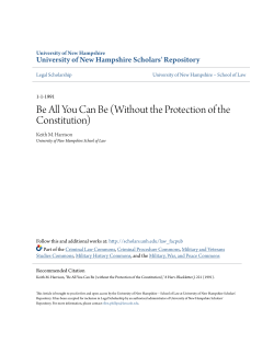 Be All You Can Be (Without the Protection of the Constitution)